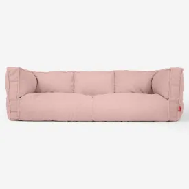 The 3 Seater Albert Sofa Bean Bag - Boucle Pink