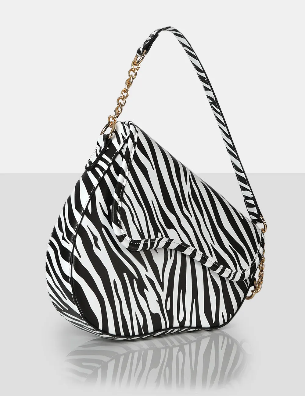 The Fox Zebra Saddle Shoulder Bag