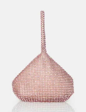 The Lavender Champagne Diamante Mini Pouch Party Bag