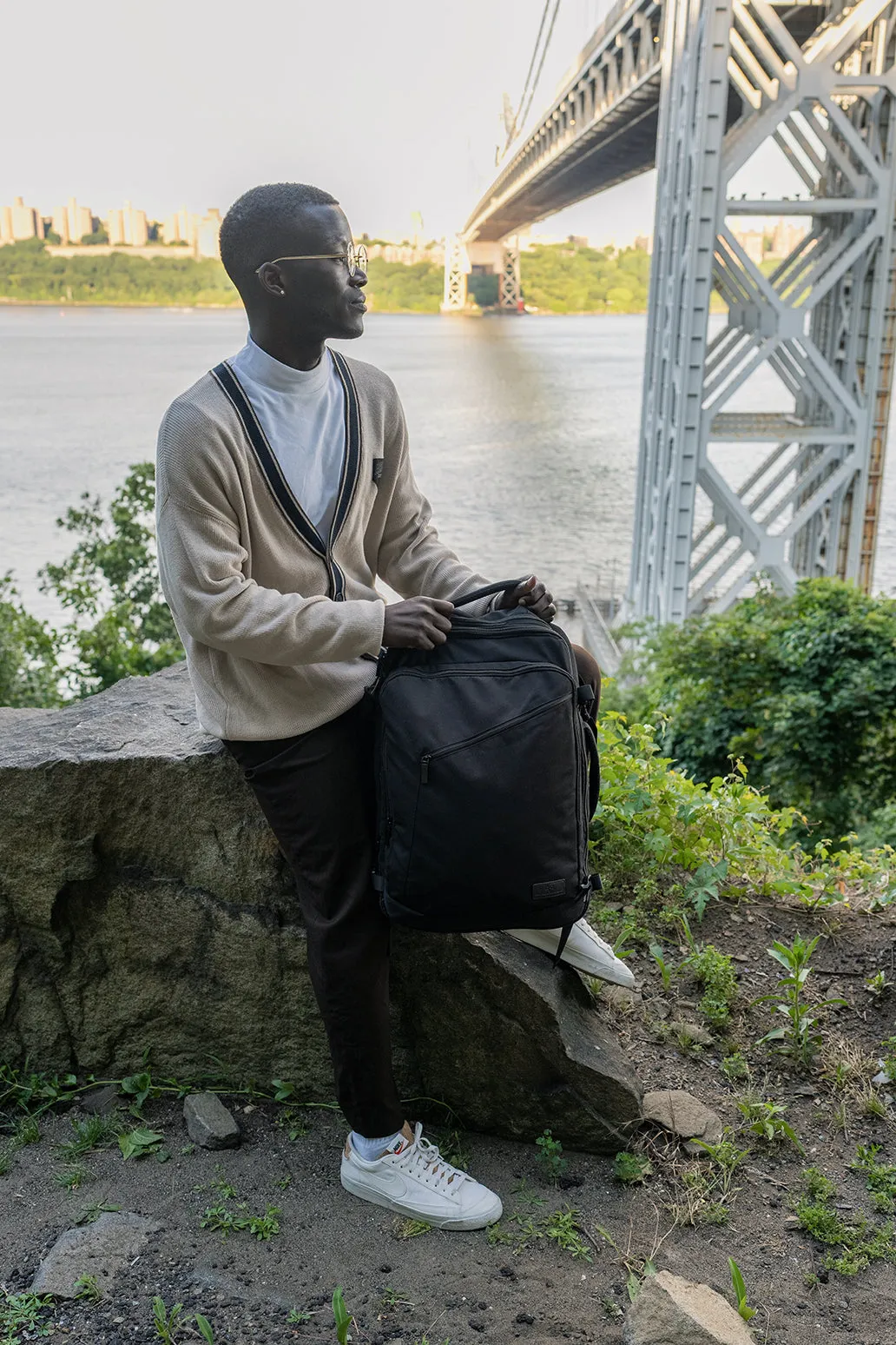 The Memphis | 21-Inch Expandable Twill Travel Backpack