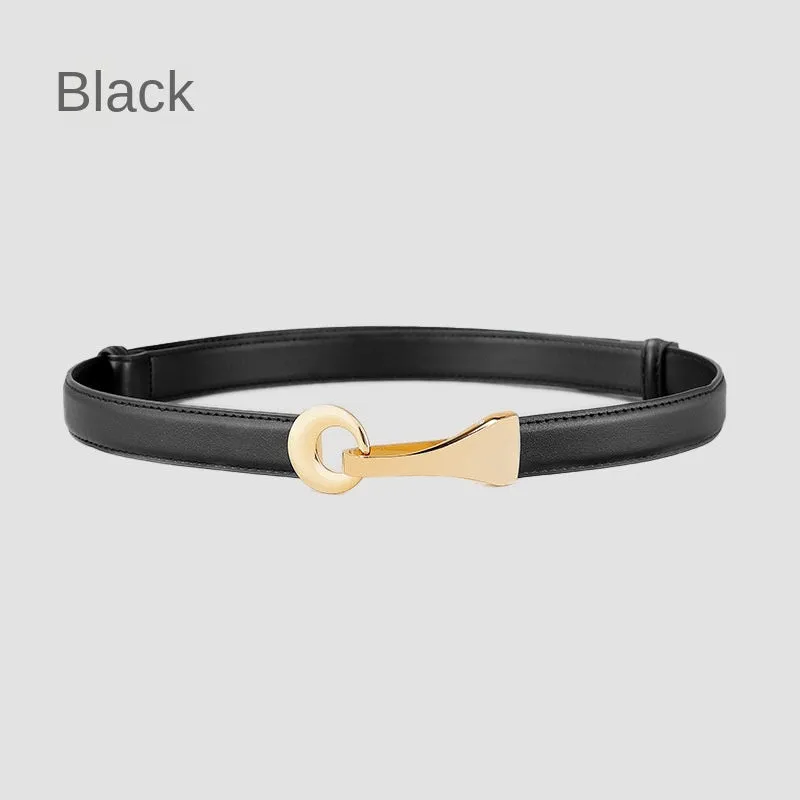 Thin Belt Suit All-Matching Genuine Leather Belt Thin Women's Fashion Belt Belt