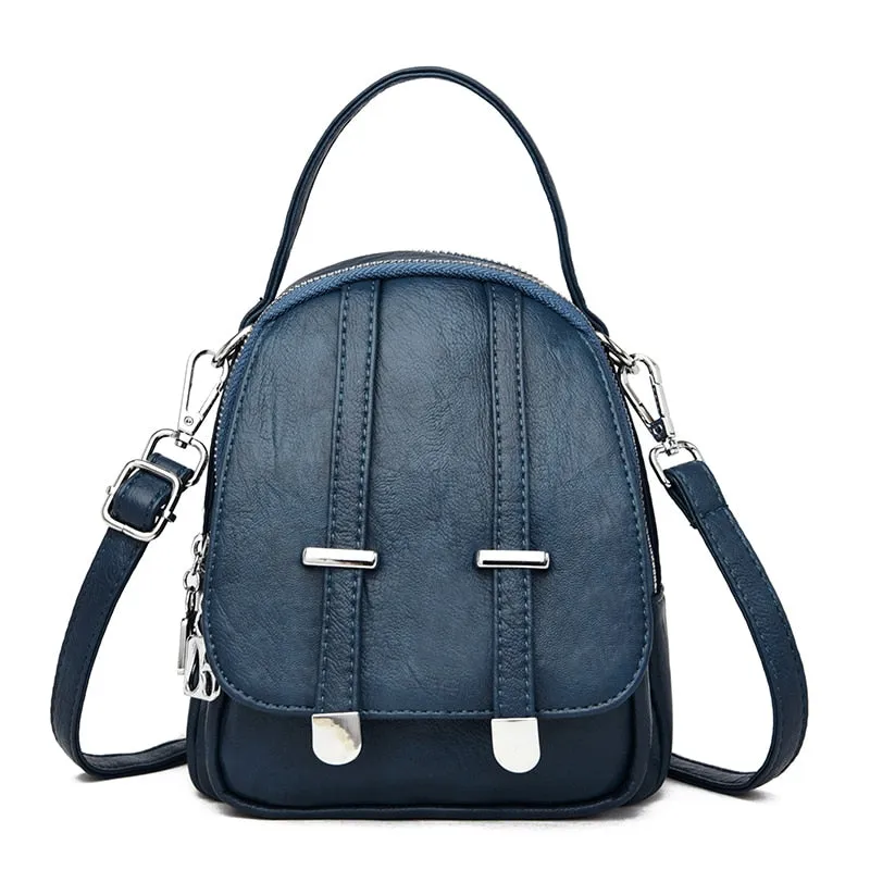 Trendy Casual Tote Leather Crossbody Handbag