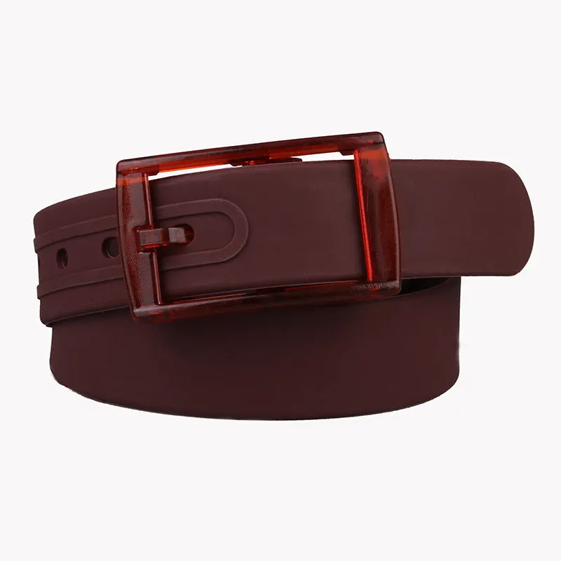 Unisex Belt Plastic Buckle Candy Color Metal-Free Fragrant Belt