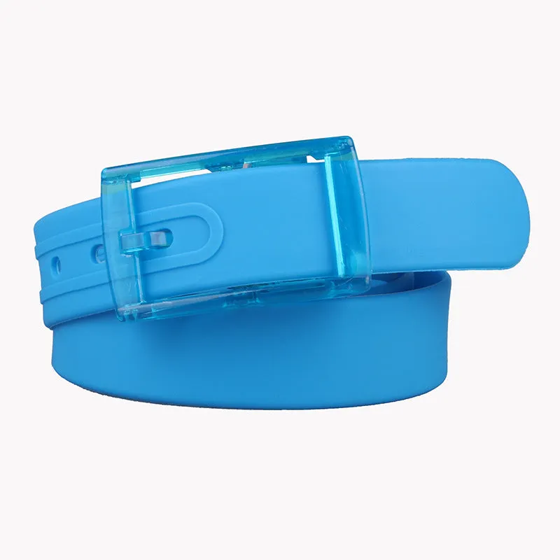 Unisex Belt Plastic Buckle Candy Color Metal-Free Fragrant Belt