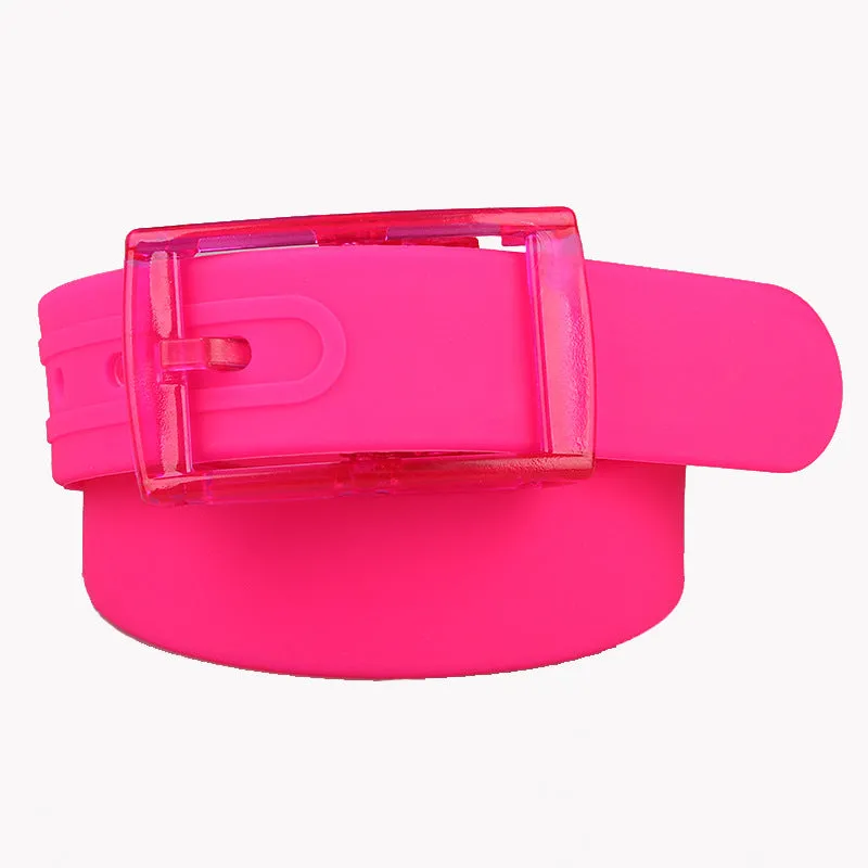 Unisex Belt Plastic Buckle Candy Color Metal-Free Fragrant Belt