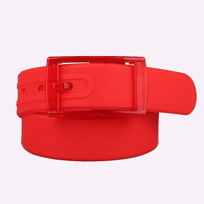 Unisex Belt Plastic Buckle Candy Color Metal-Free Fragrant Belt