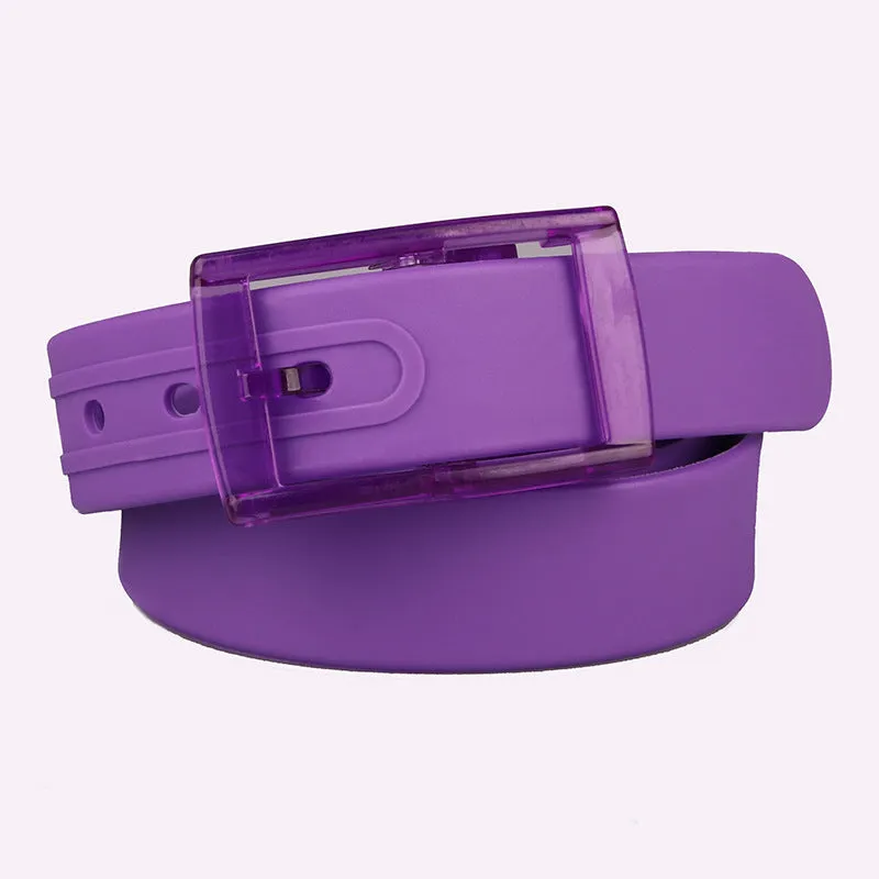 Unisex Belt Plastic Buckle Candy Color Metal-Free Fragrant Belt