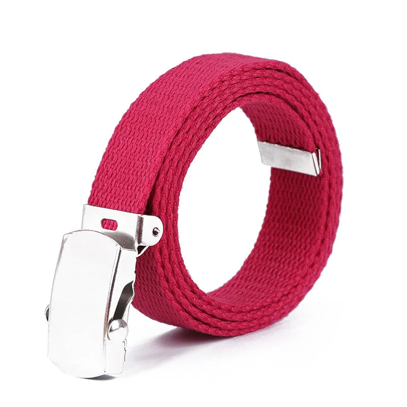 Universal Pant Belt Thickened Rolling Buckle Canvas Belt Men's Clothing Belt