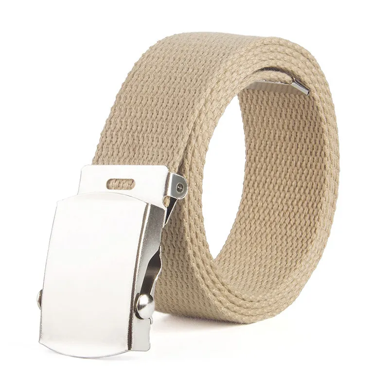 Universal Pant Belt Thickened Rolling Buckle Canvas Belt Men's Clothing Belt