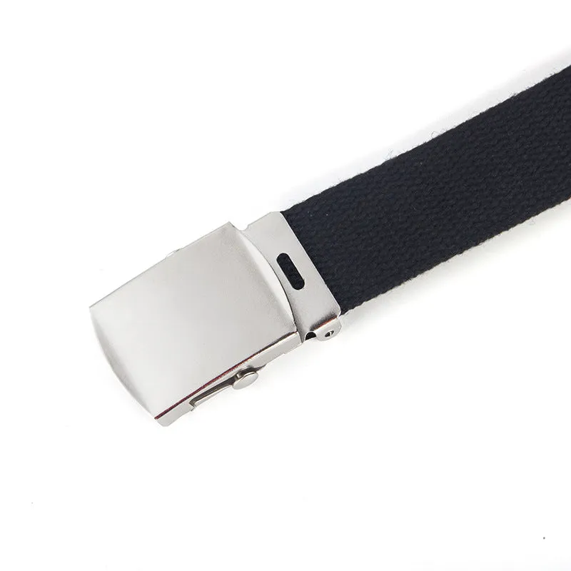 Universal Pant Belt Thickened Rolling Buckle Canvas Belt Men's Clothing Belt