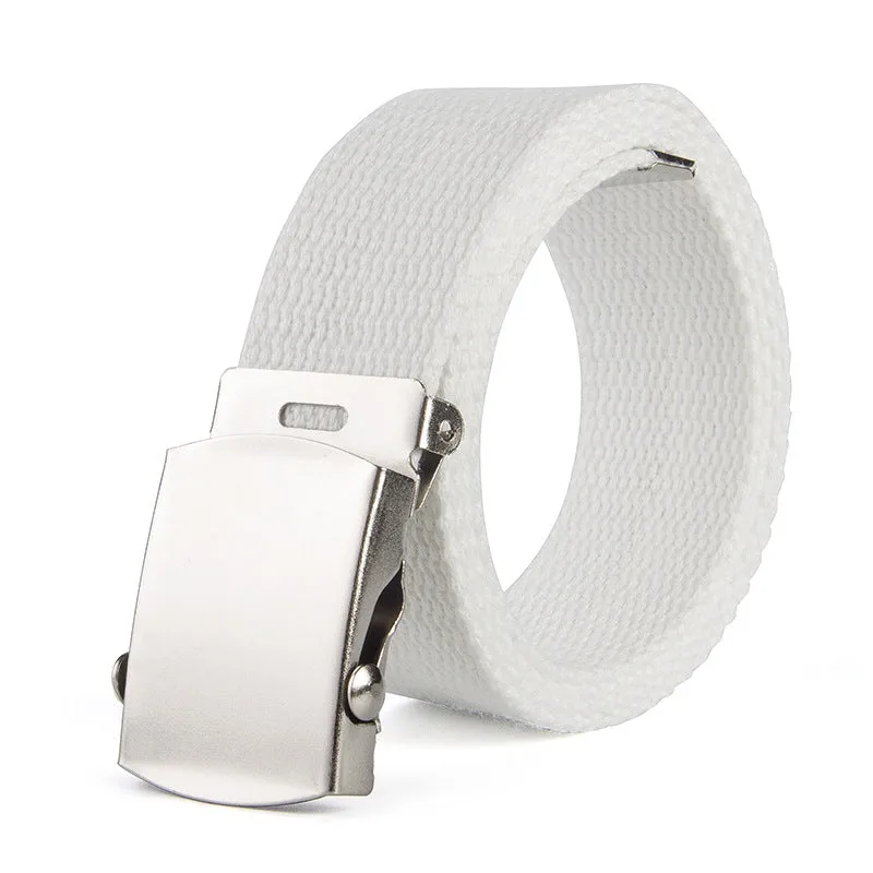 Universal Pant Belt Thickened Rolling Buckle Canvas Belt Men's Clothing Belt