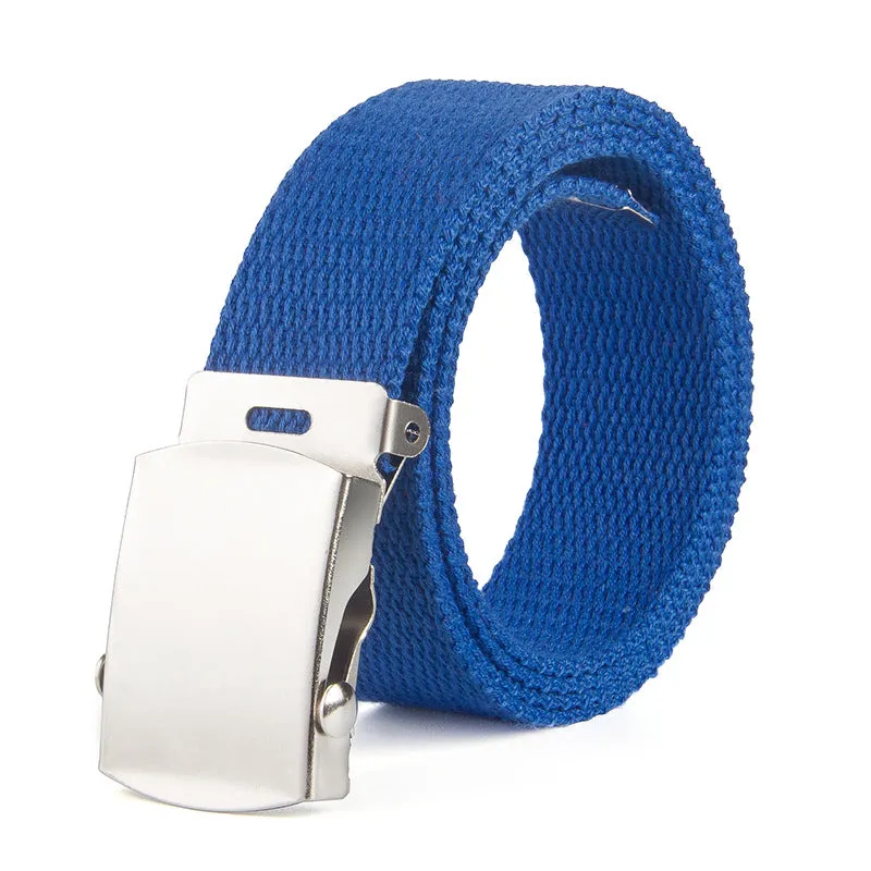 Universal Pant Belt Thickened Rolling Buckle Canvas Belt Men's Clothing Belt