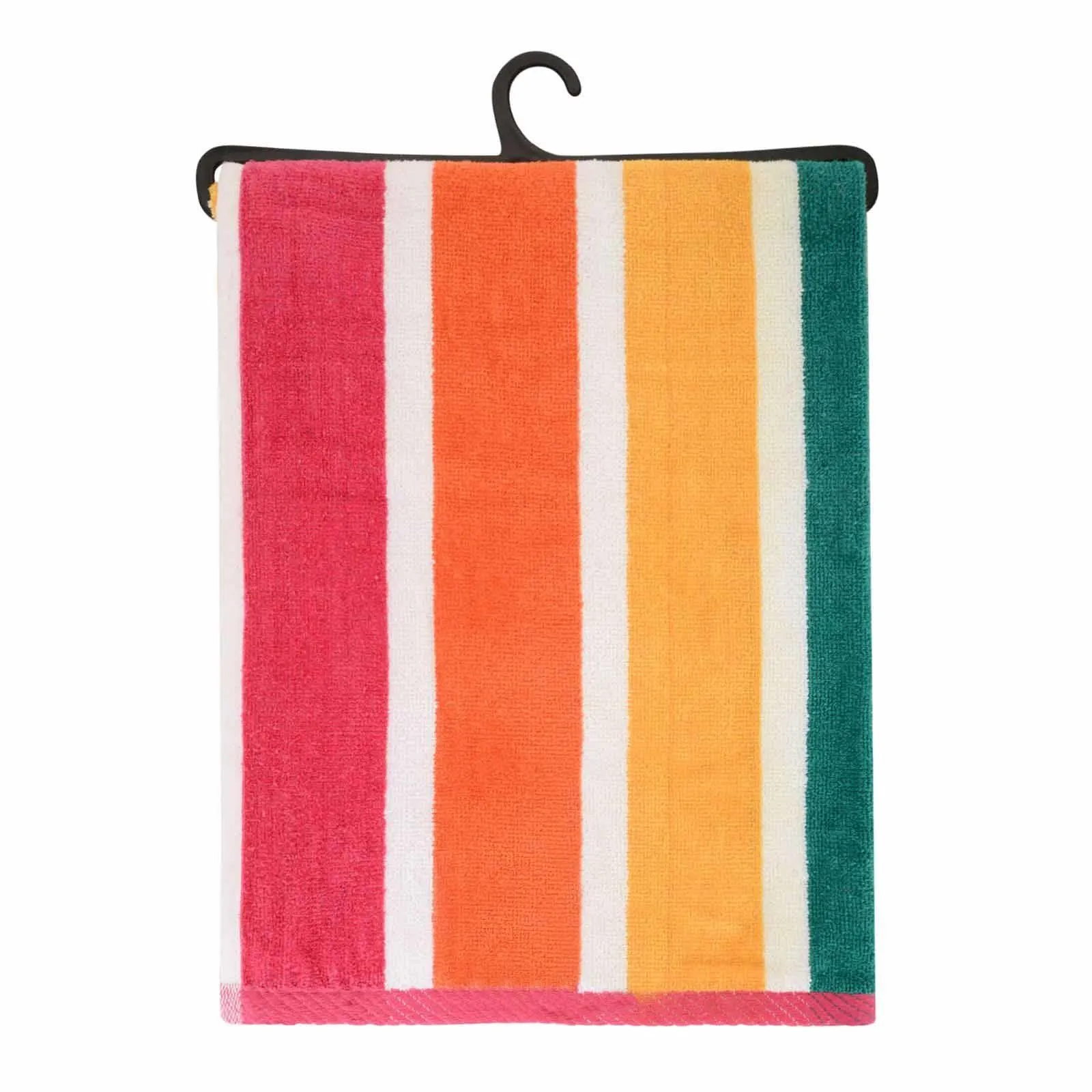 Velour Striped Beach Towel Tropical Burst