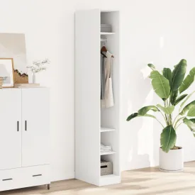 Wardrobe White 30x50x200 cm Engineered Wood