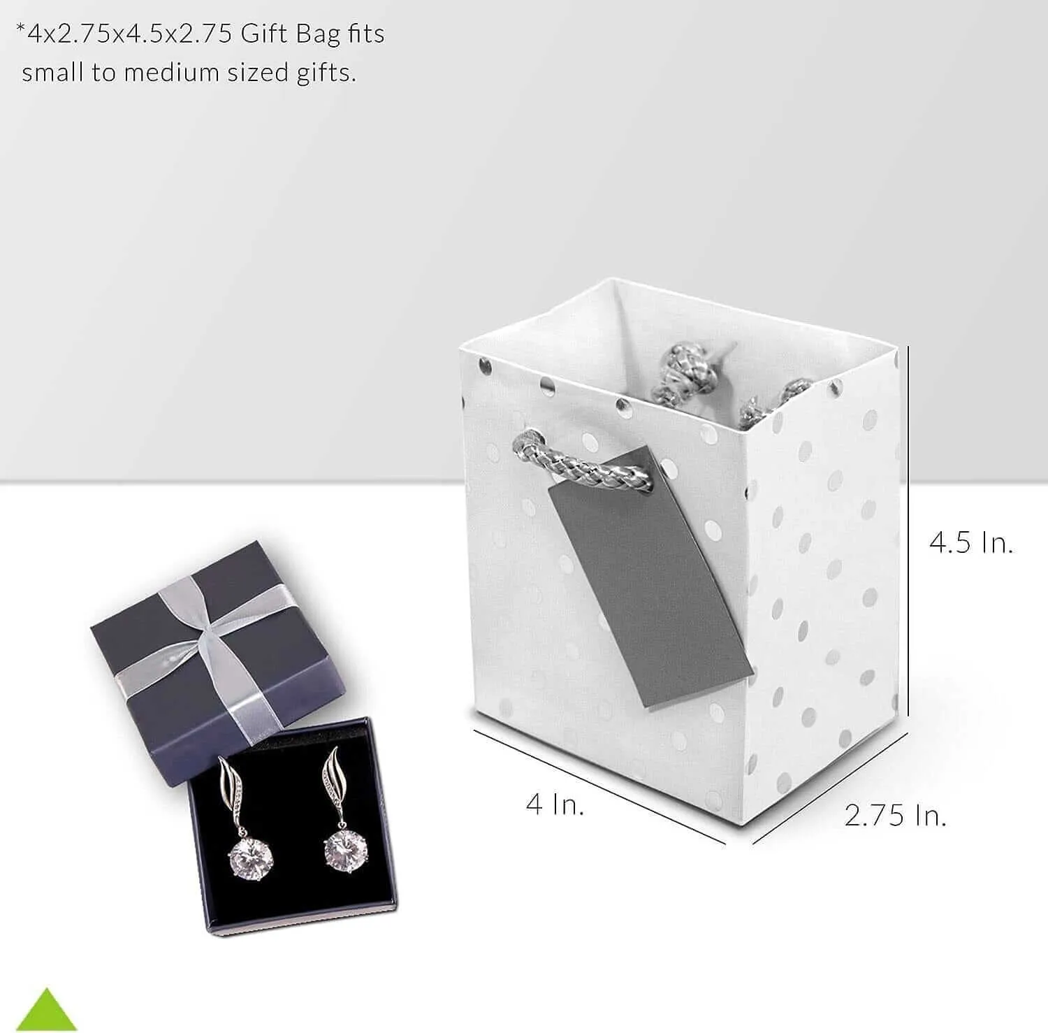 White & Silver Assorted Print Gift Bags