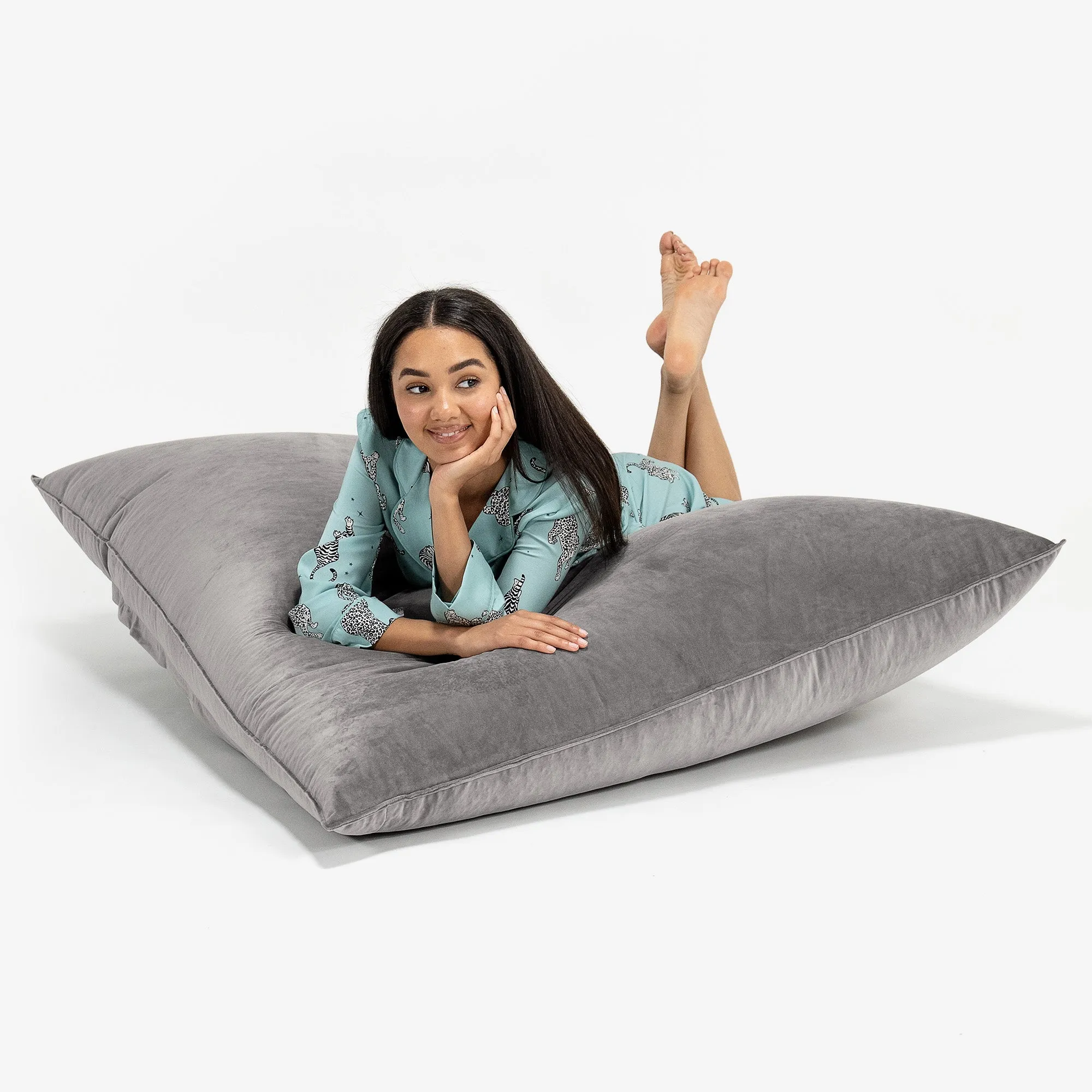 XL Pillow Beanbag - Velvet Silver