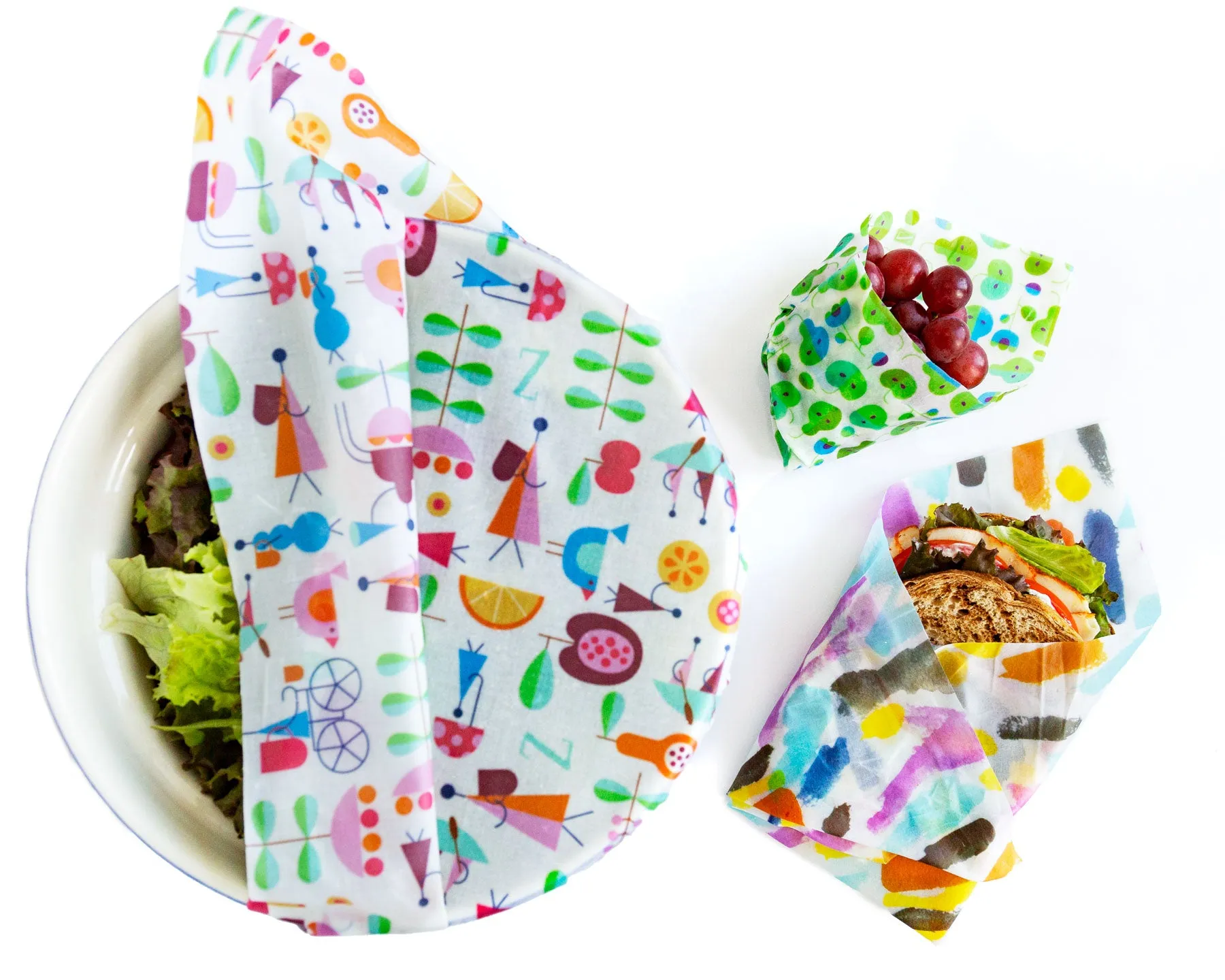 Z Wraps 3-Pack (Small, Medium, Large) Reusable Food Wraps